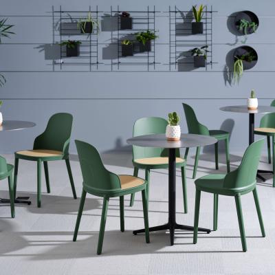 green chairs