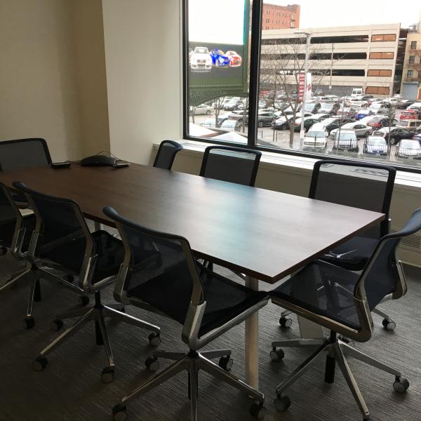 Cleveland Theater Conference Rooms – Allsteel Community Tables and Allsteel Clarity Chairs